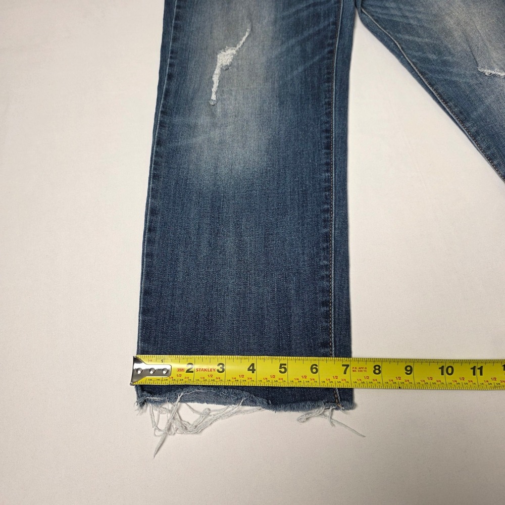 Signature by Levi Strauss Jeans Womens 6‎ Blue High Rise Slim Crop Distressed - Picture 5 of 16